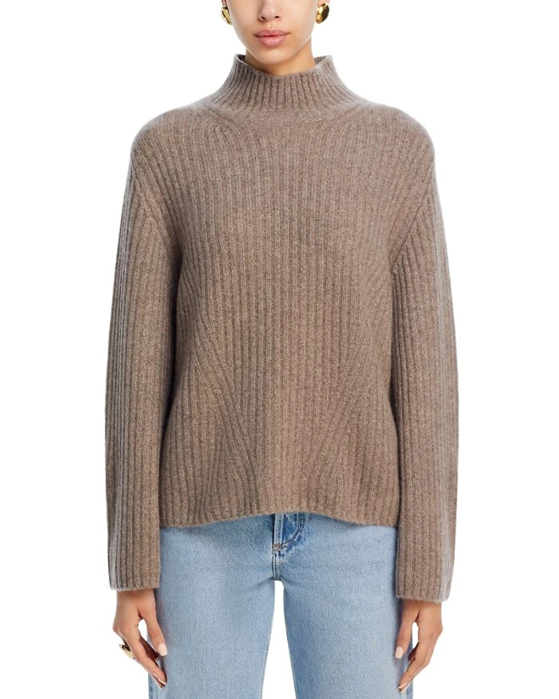 Rib Knit Bell Sleeve Turtleneck Sweater - Exclusive