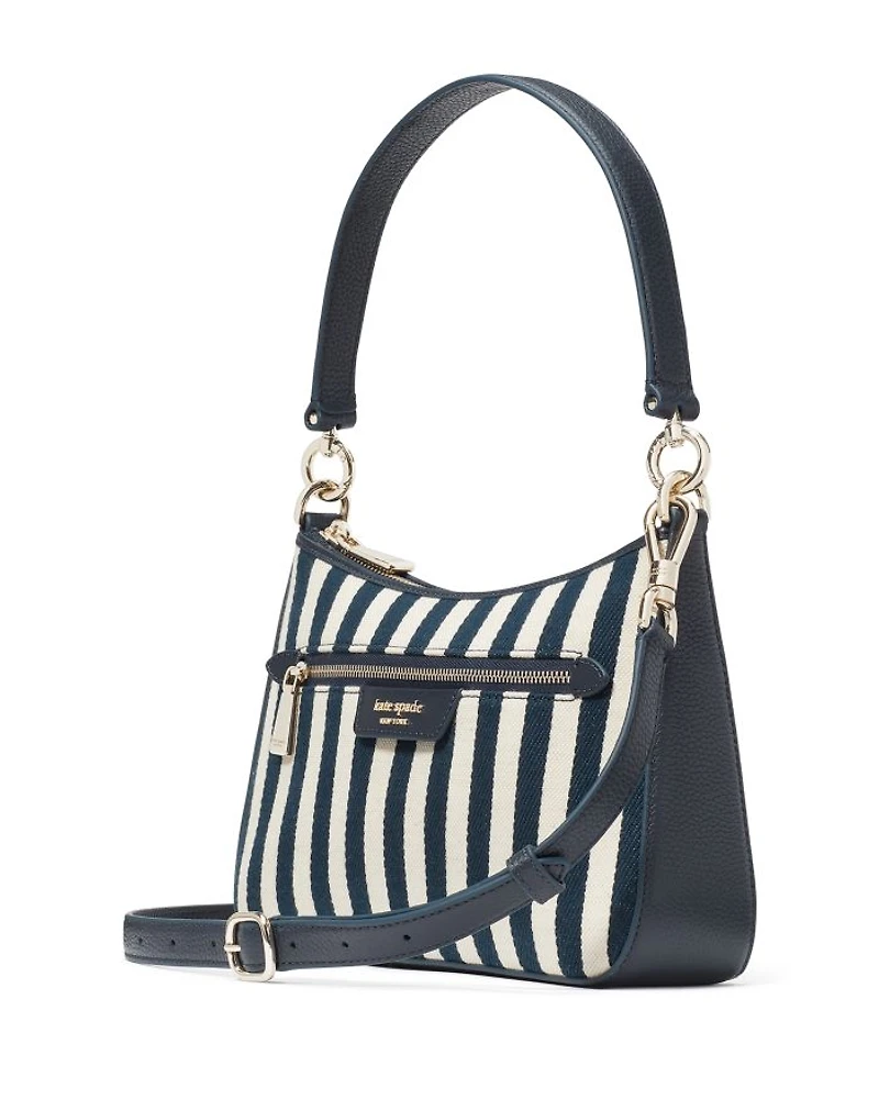 Hudson Striped Canvas Fabric Convertible Crossbody
