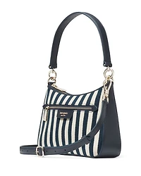 Hudson Striped Canvas Fabric Convertible Crossbody