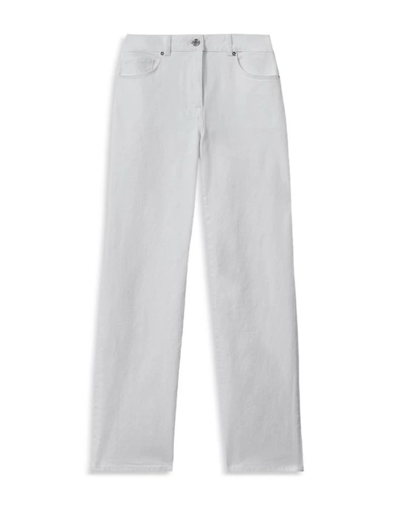 Selin High Rise Straight Leg Jeans White