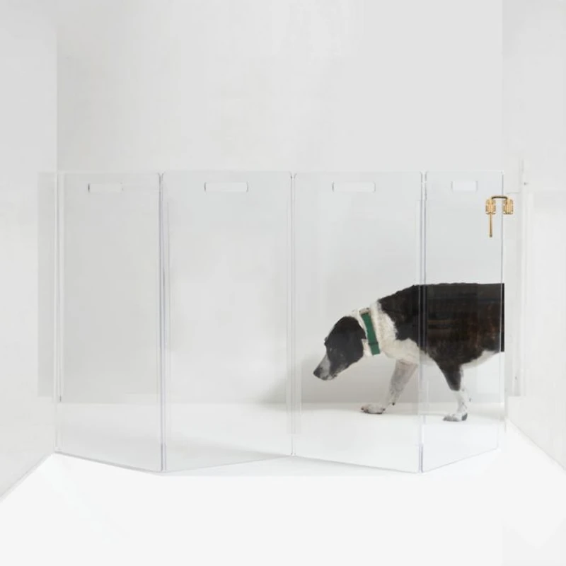 Wall Mounted Clear Pet Gate Zig Zag