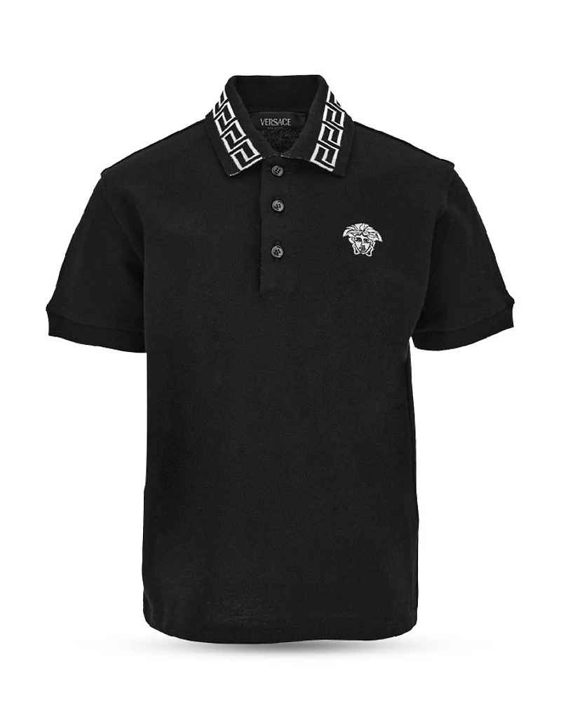 Boys' Medusa Embroidery Piquet Polo