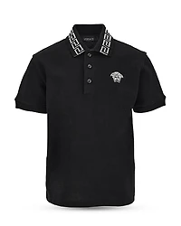 Boys' Medusa Embroidery Piquet Polo