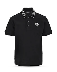 Versace Boys' Medusa Embroidery Piquet Polo