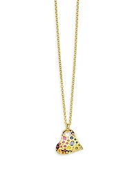18K Rock Candy® Rainbow Sapphire, Tsavorite & Diamond Heart Pendant Necklace, 18-20" - Exclusive