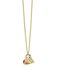 Ippolita 18K Rock Candy Rainbow Sapphire, Tsavorite & Diamond Heart Pendant Necklace, 18-20 - Exclusive