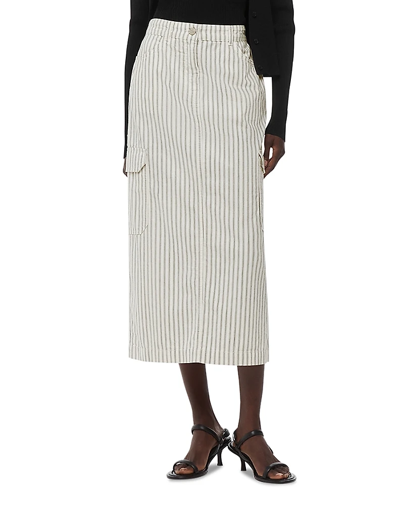 Whistles Stripe Cargo Midi Skirt
