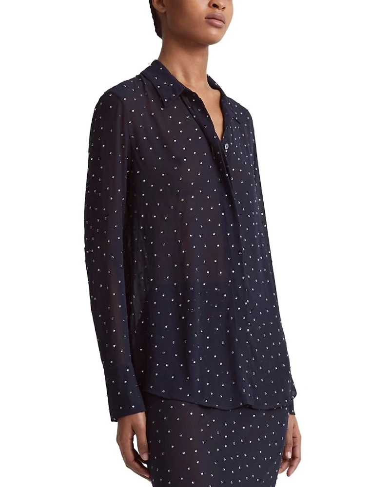 Chika Silk Embellished Shirt