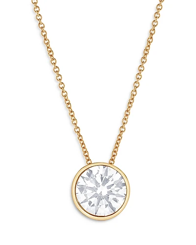 Bloomingdale's Fine Collection Certified Lab Grown Diamond Bezel Pendant Necklace