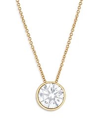 Bloomingdale's Fine Collection Certified Lab Grown Diamond Bezel Pendant Necklace