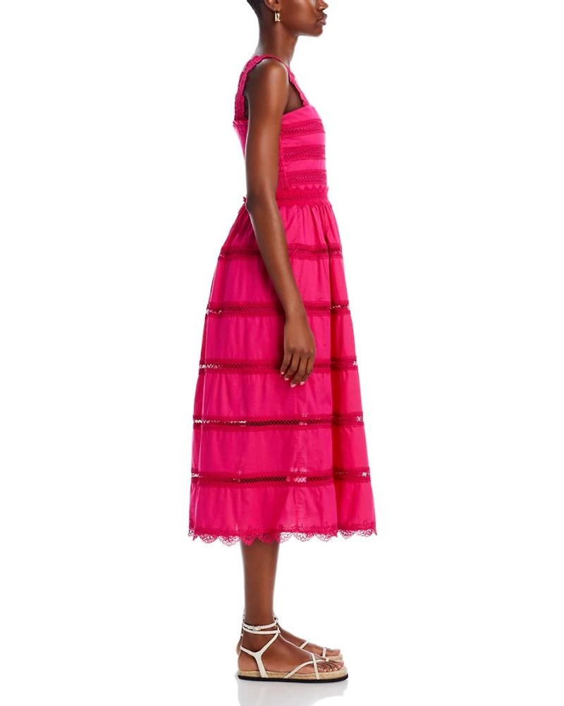 Kate Lace Trim Midi Dress - Exclusive