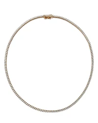 Certified Diamond Tennis Necklace in 14K Yellow Gold, 5.50 tcw