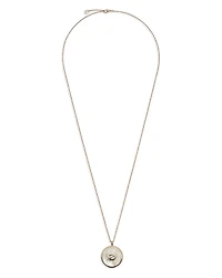 18K Rose Gold-Plated Interlocking Mother of Pearl & Diamond Logo Reversible Pendant Necklace, 27"