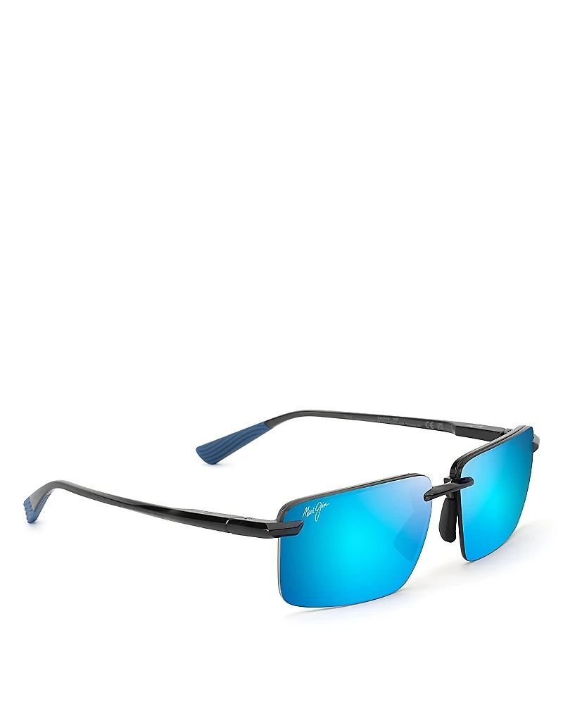 Maui Jim Laulima Rimless Rectangular Sunglasses