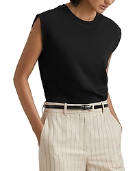 Reiss Morgan Cap Sleeve Tee