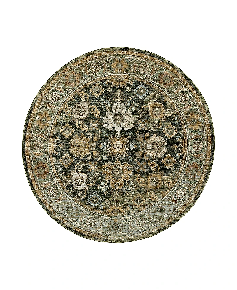 Oriental Weavers Andorra 2417B Round Area Rug, 7'10 x 7'10