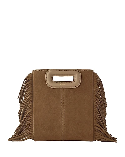 Maje M Mini Fringe Suede Crossbody Bag