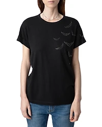 Zadig & Voltaire Anya Pcl Rain Rhinestone Wing Tee