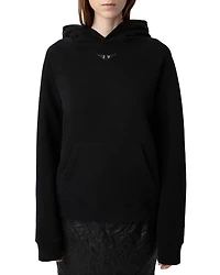 Georgy Pmo Rhinestone Wings Hoodie