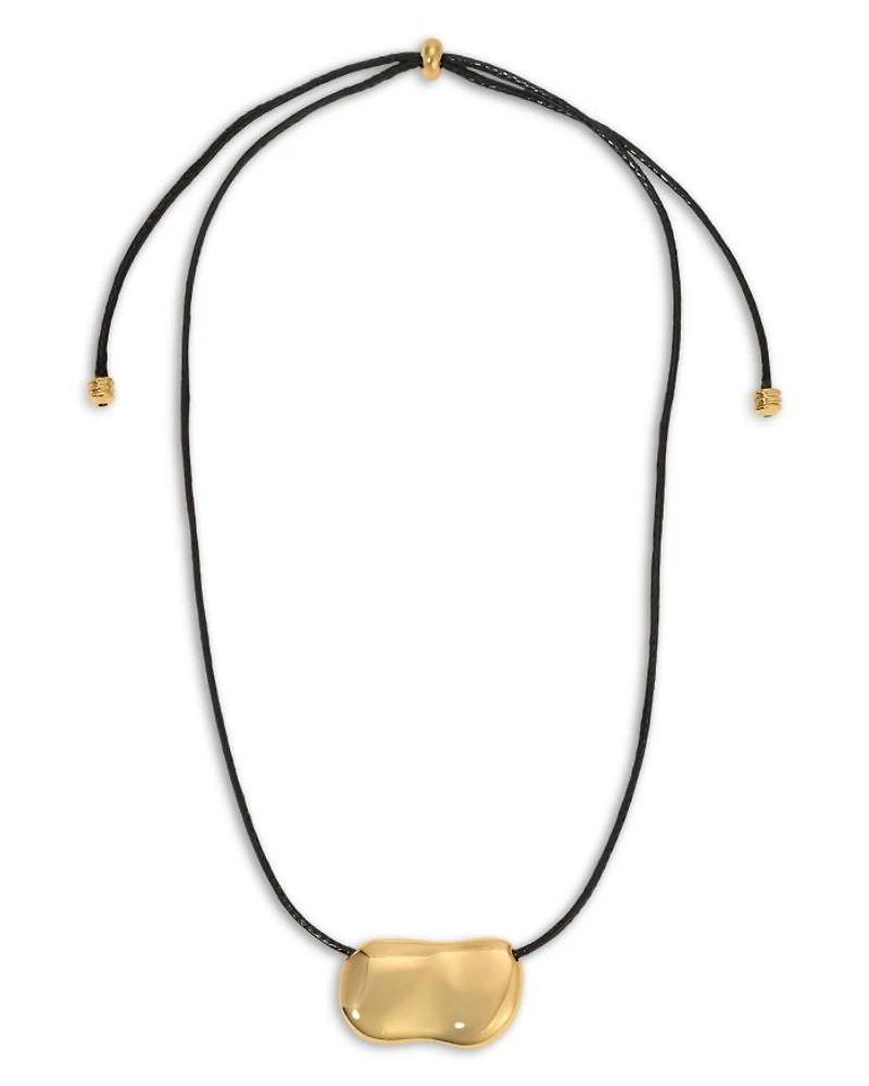 Pebble Adjustable Cord Pendant Necklace, 24"