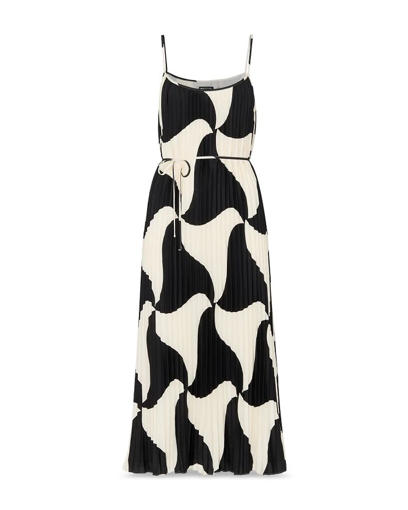 Triangle Swirl Pleated Dress