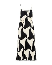 Triangle Swirl Pleated Dress