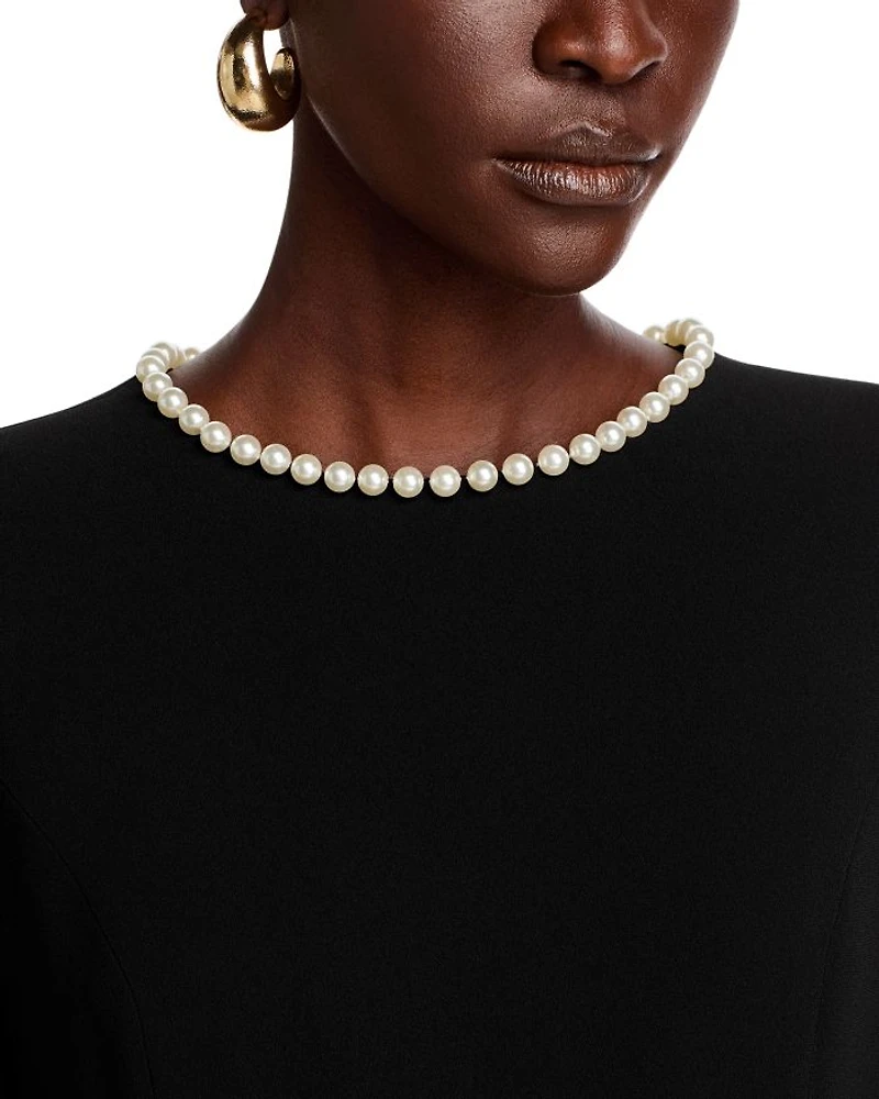 Pearl Trim Sheath Dress