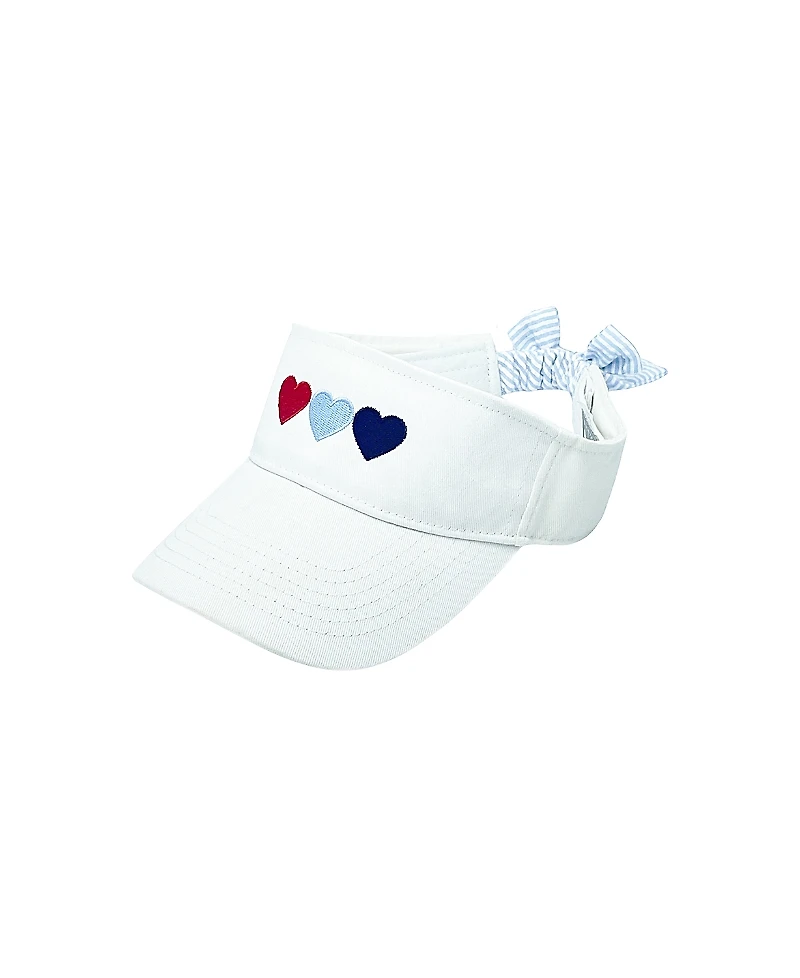Bits & Bows Girls' Hearts Bow Visor