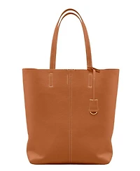 Tall Leather Soft Tote Bag