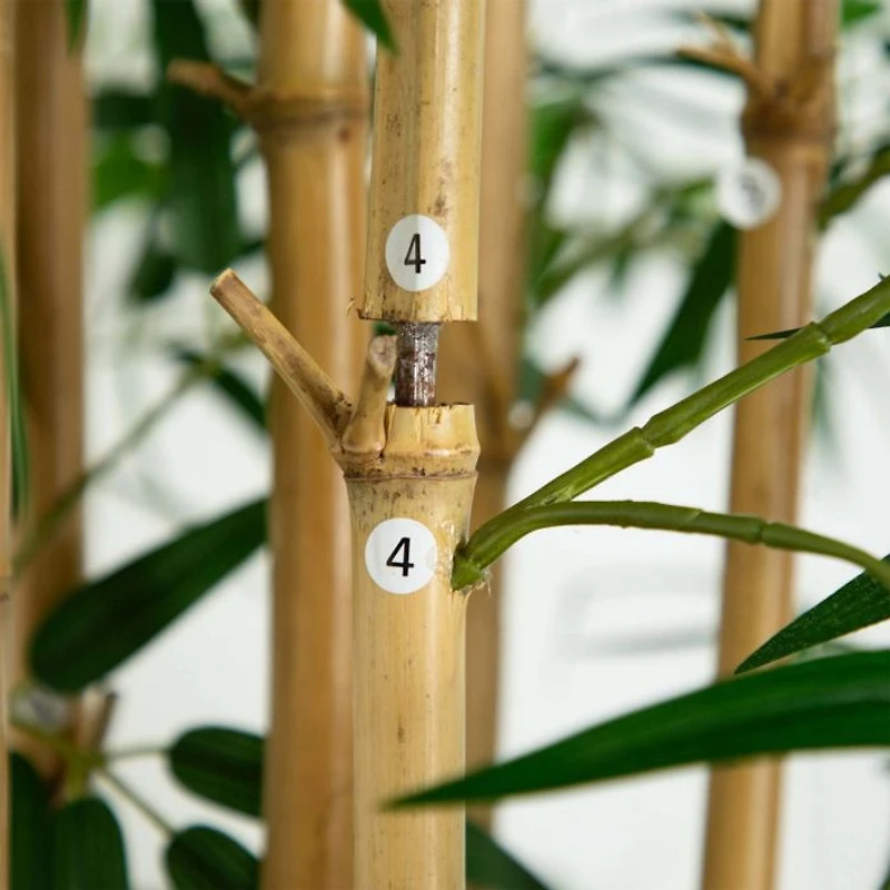 12' Artificial Bamboo Tree with Real Bamboo Trunks