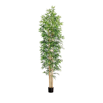 Nearly Natural 10' Artificial Bamboo Tree with Real Bamboo Trunks