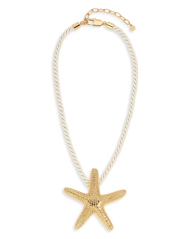 Ettika Starfish Cord Pendant Necklace