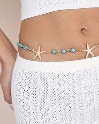 Starfish & Turquoise Linked Body Chain