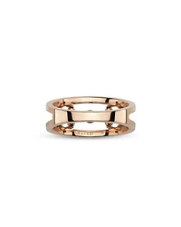 18K Rose Gold Horsebit Diamond Accent Openwork Ring