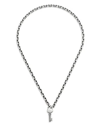 Sterling Silver Trademark Key Clasp Pendant Necklace, 20"