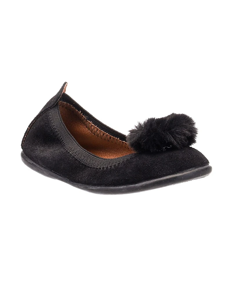 Elephantito Unisex Suede Pom Ballerina
