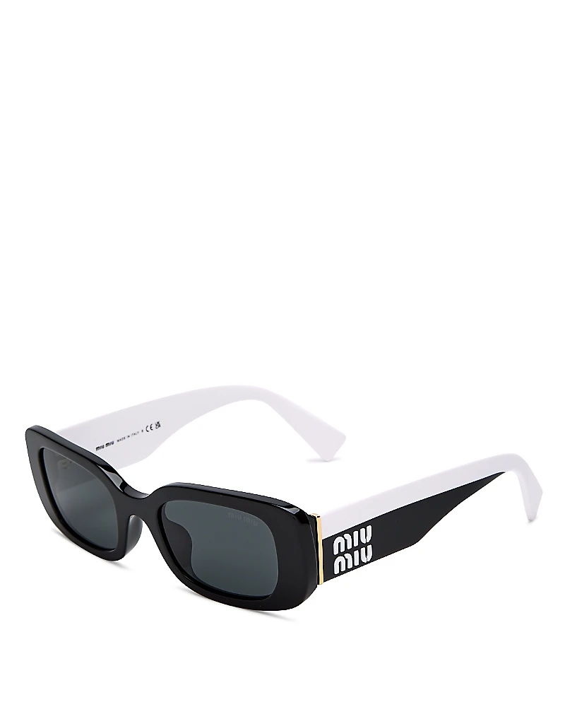 Miu Miu Rectangle Sunglasses, 51mm