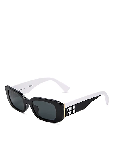 Miu Miu Rectangle Sunglasses, 51mm