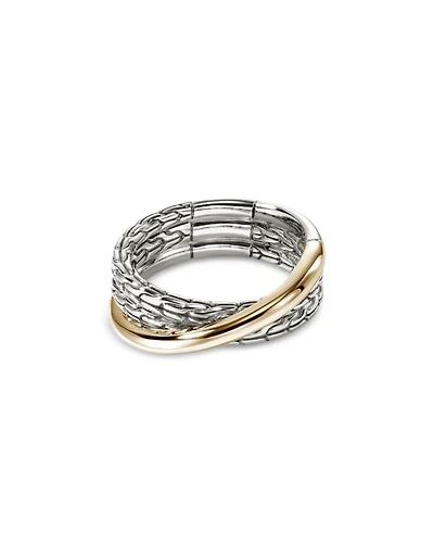 14K Yellow Gold & Sterling Silver JH Essentials Crossover Ring