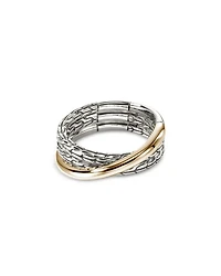 14K Yellow Gold & Sterling Silver JH Essentials Crossover Ring