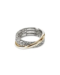 John Hardy 14K Yellow Gold & Sterling Silver Jh Essentials Crossover Ring
