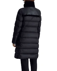 Milan Down Coat with Shearling Trim