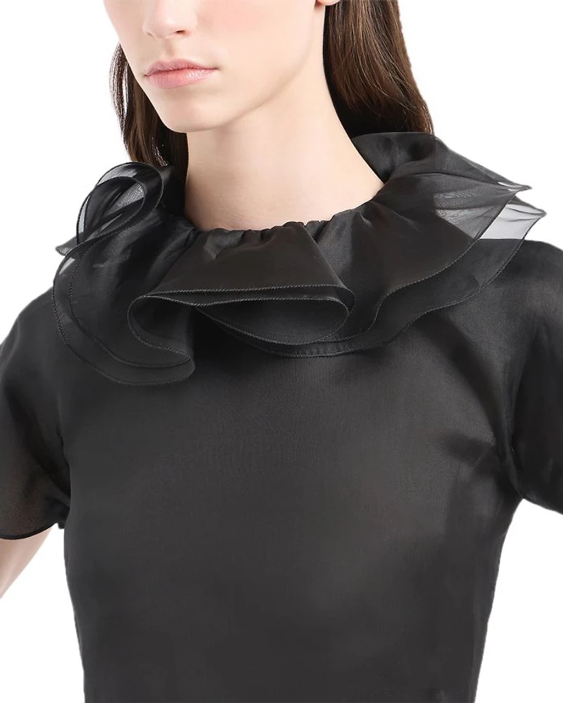 Silk Ruffle Shirt