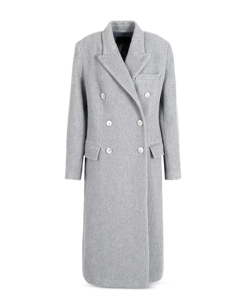 Wool Melange Double Breasted Coat