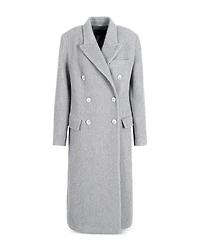 Wool Melange Double Breasted Coat