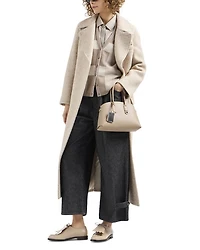 Wool Melange Belted Trench Coat