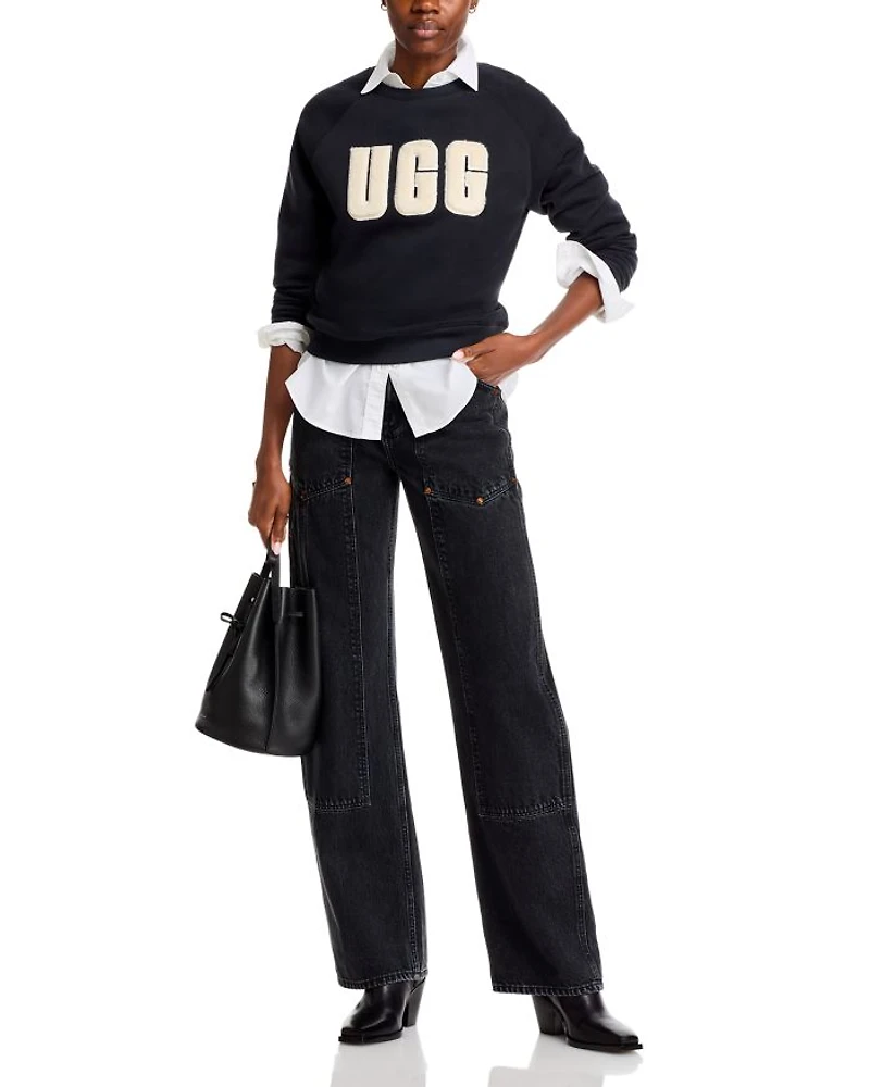 Madeline Fuzzy Logo Crewneck Sweater