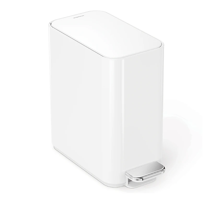 5 Liter Slim Bathroom Trash Can with Liner Pocket