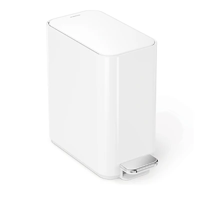 5 Liter Slim Bathroom Trash Can with Liner Pocket