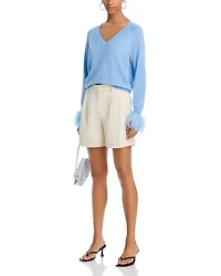 Wool Blend V Neck Sweater